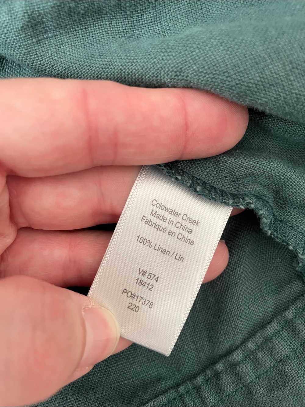 Coldwater Creek linen green jacket L - Picture 6 of 6